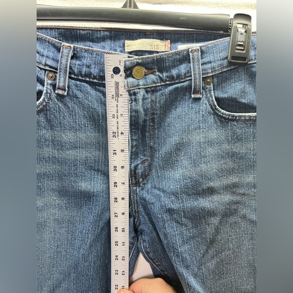 Levi’s 515 Bootcut Jeans Womens 12 S Short Blue Denim Stretch Pants Comfy 2556 - Picture 5 of 10